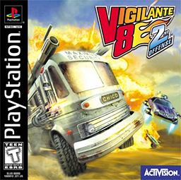Vigilante 8 2nd Offense box art for Playstation